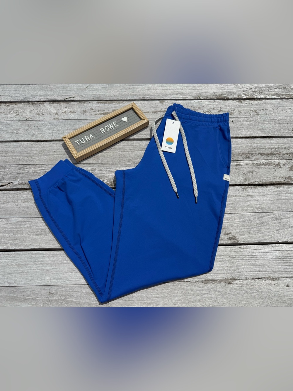 Vuori Performance Jogger Long Electric Blue Size Medium NWT